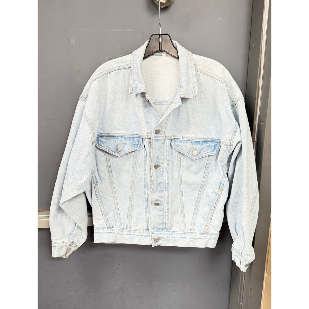 Vintage Guess Jeans Georges Marciano Light Wash Denim Jacket Made in USA Large